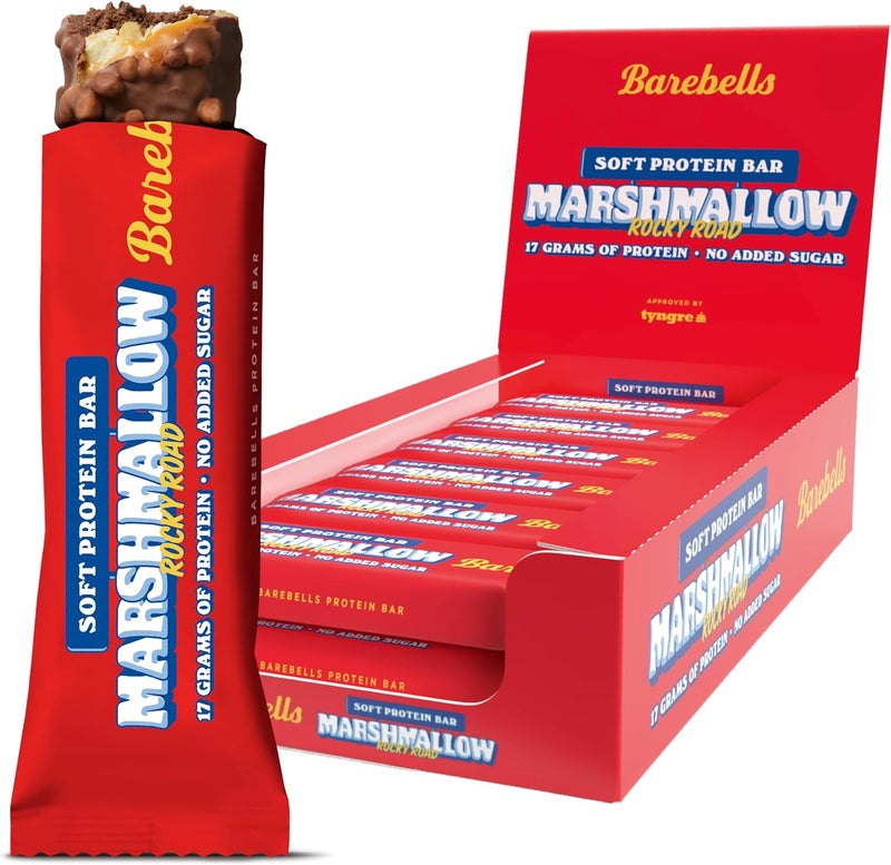 بيربيلز بار بروتين باربيلز 12 × 55 غرام بنكهة مارشميلو روكي رود - Image 1